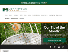 Tablet Screenshot of morristownlumber.com
